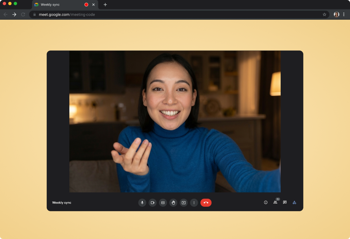 Edge Light effect in a video call